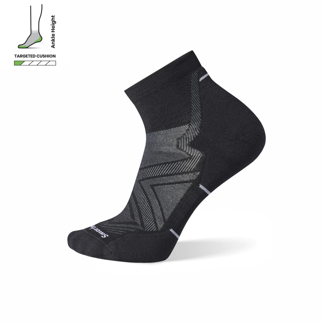 Smartwool Run Targeted Cushion Ankle Unisex - Black - Frontrunner Colombo
