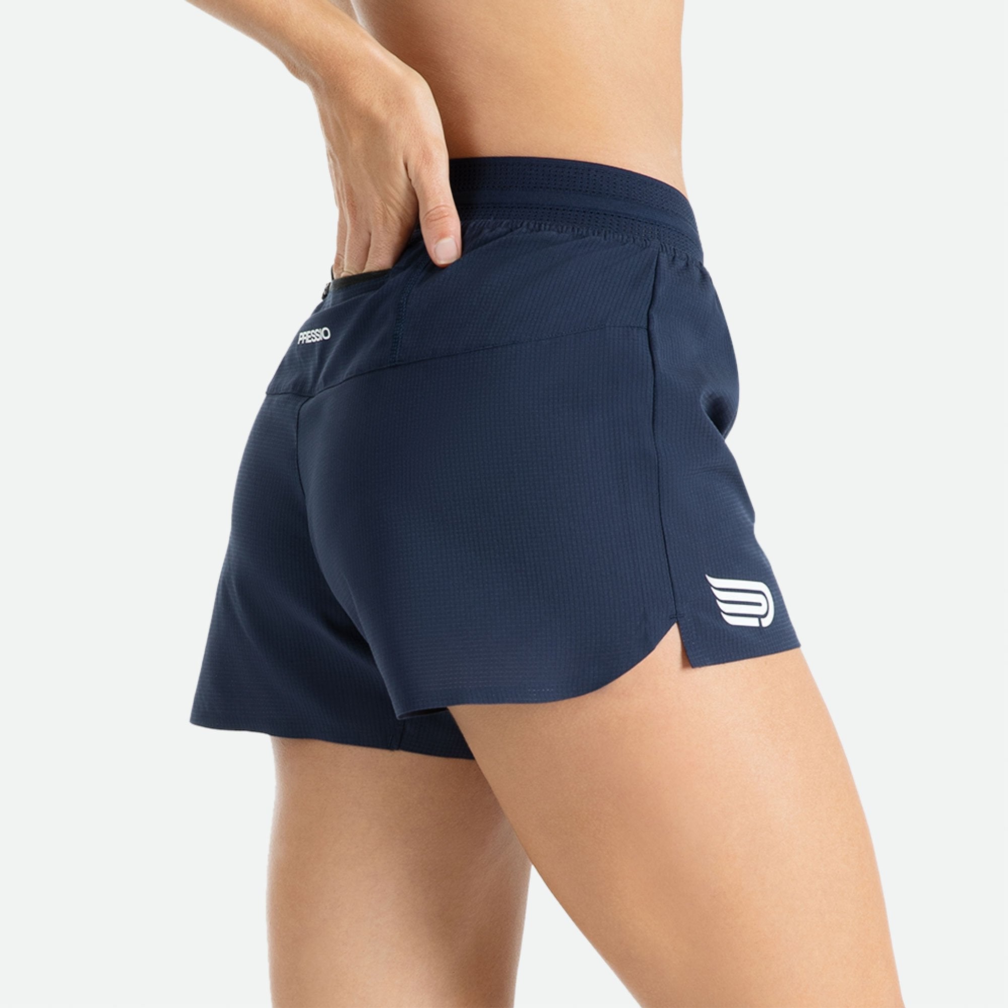 Pressio Womens Elite 3 Inch Short - Navy - Frontrunner Colombo