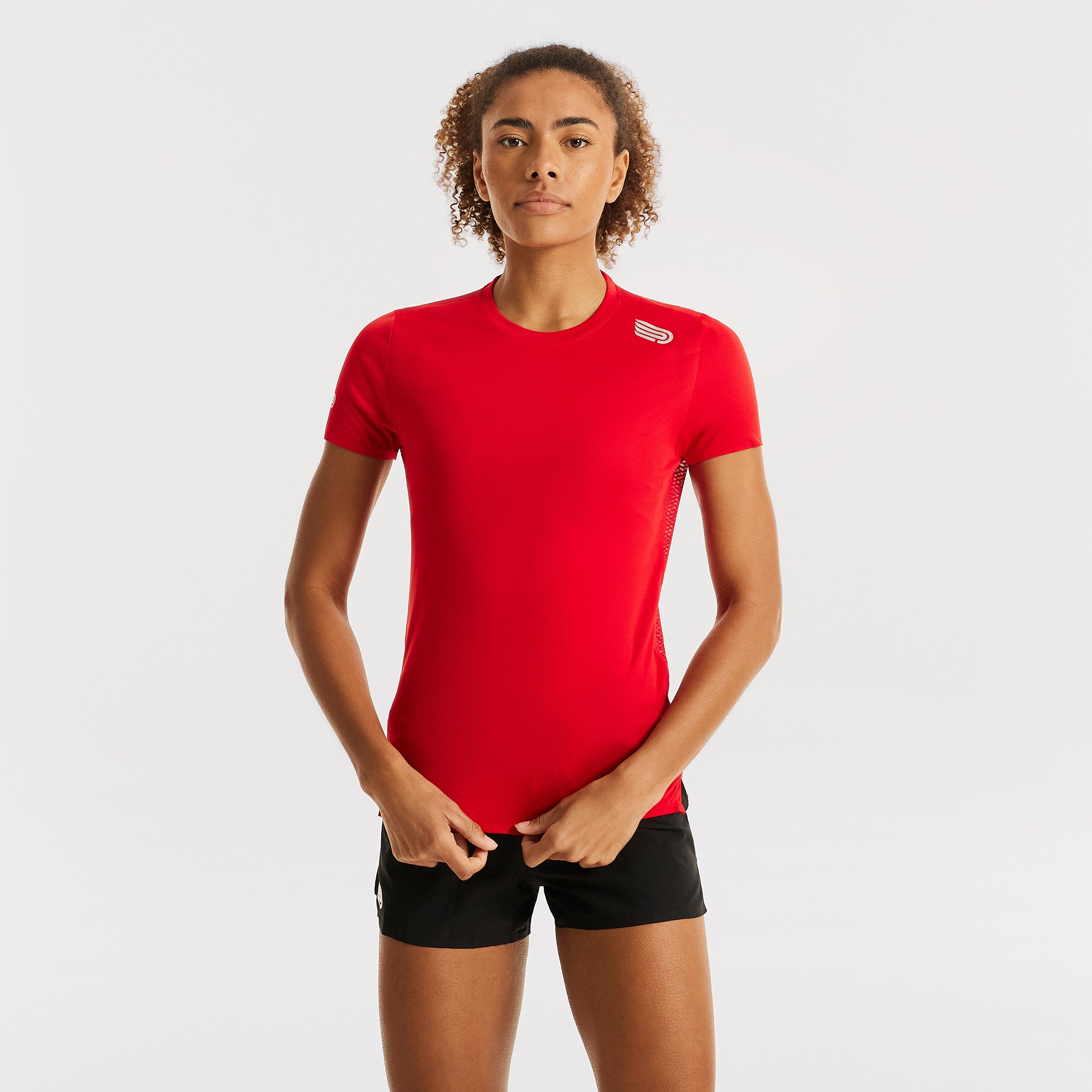 Pressio Elite S/S Top Womens - Red - Frontrunner Colombo