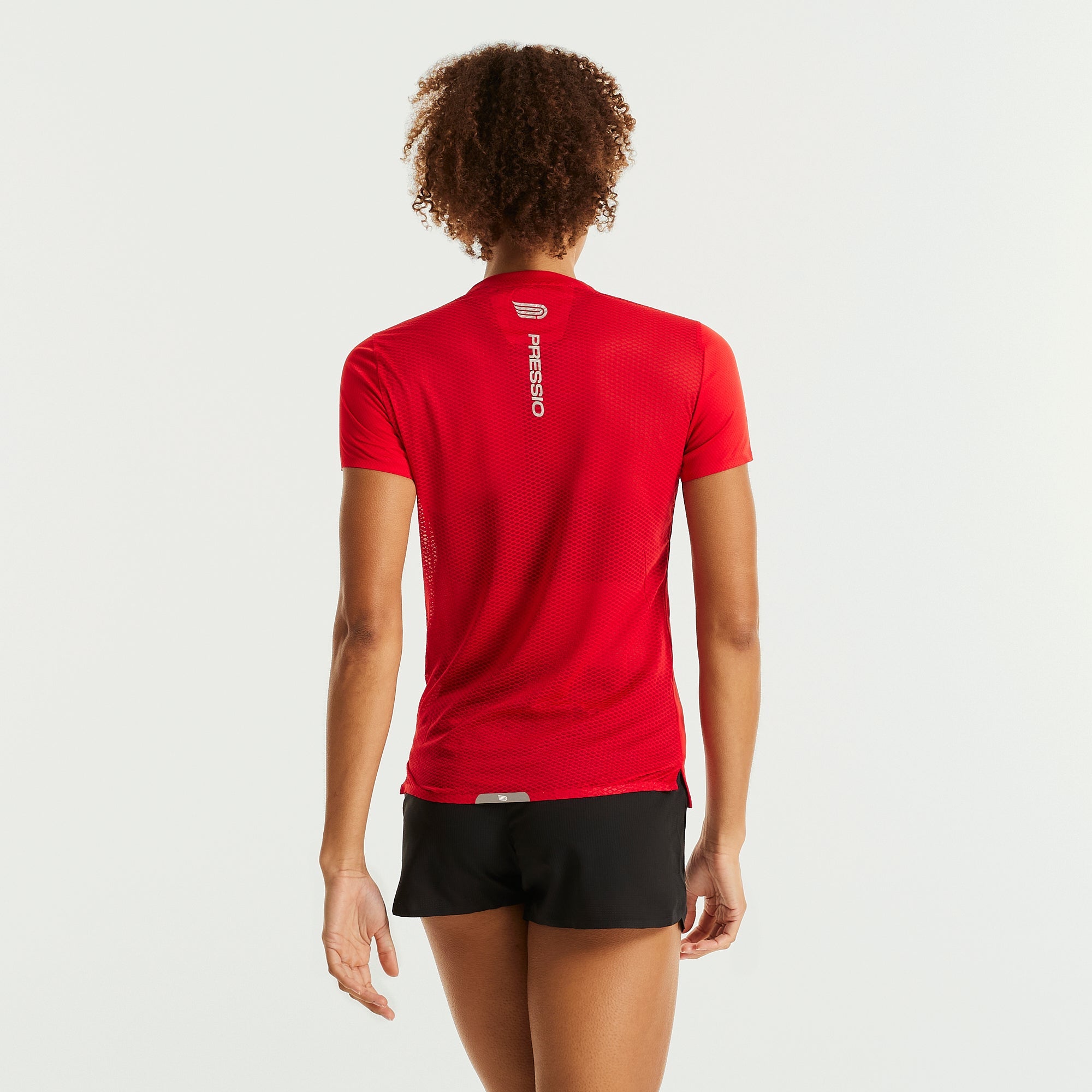 Pressio Elite S/S Top Womens - Red - Frontrunner Colombo