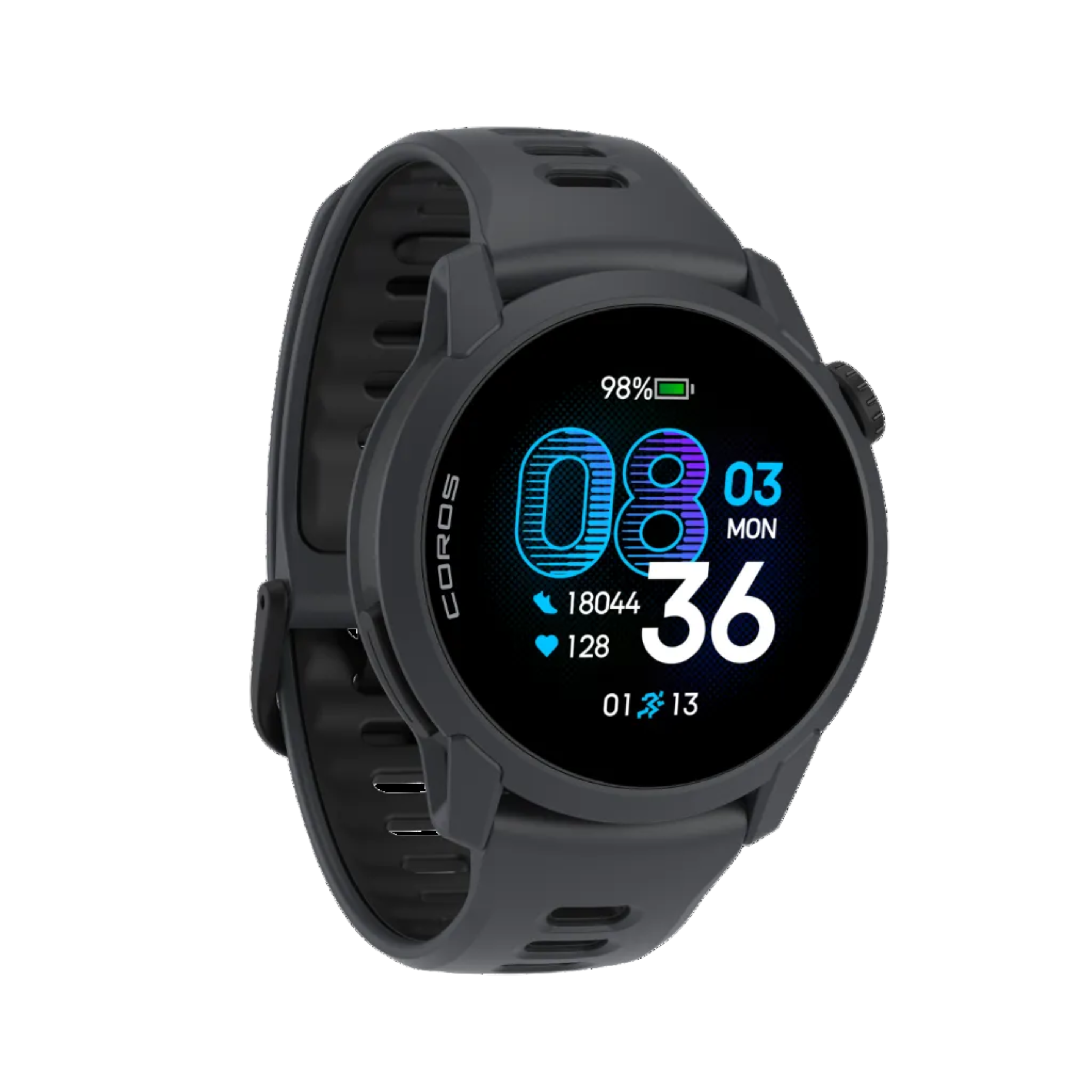 Coros Pace 4 - Black Silicone - Frontrunner Colombo