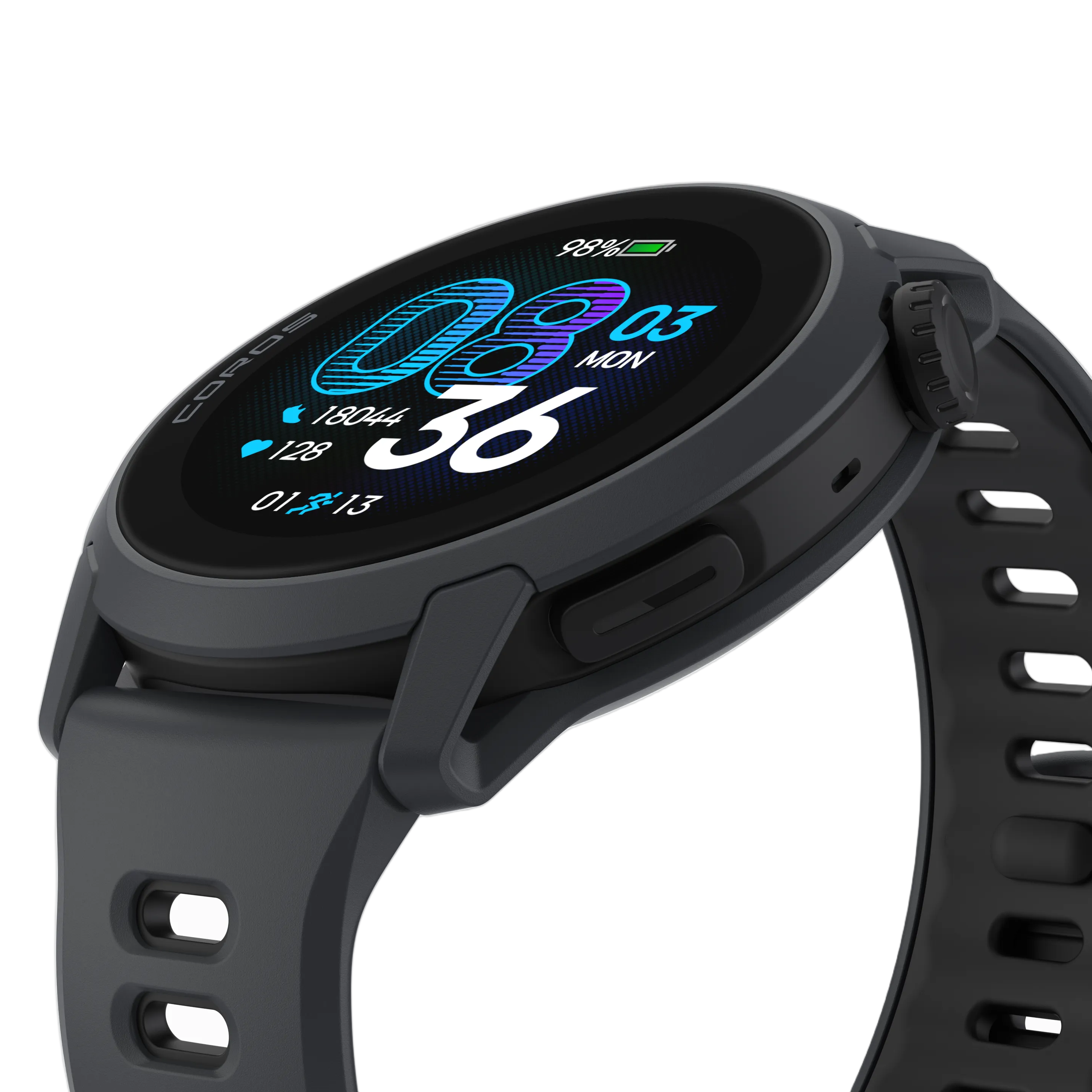 Coros Pace 4 - Black Silicone - Frontrunner Colombo