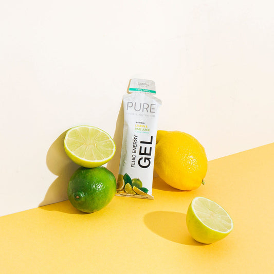 PURE Fluid Energy Gel Lemon & Lime Caffeine - Box of 18 - Frontrunner Colombo