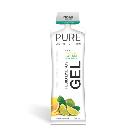PURE Fluid Energy Gel Lemon & Lime Caffeine - Box of 18 - Frontrunner Colombo
