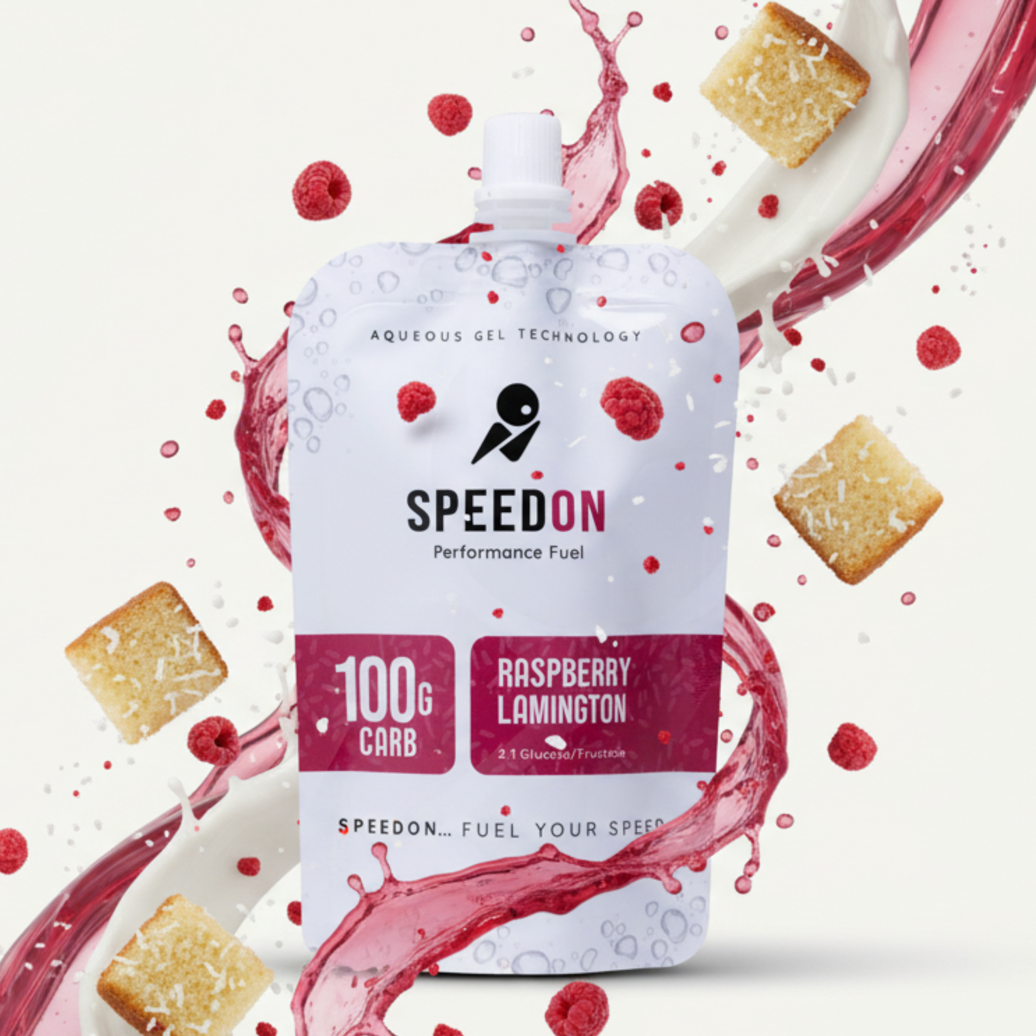 SpeedON Aqueous Gel- 60g Carb- Raspberry Lamington - Frontrunner Colombo