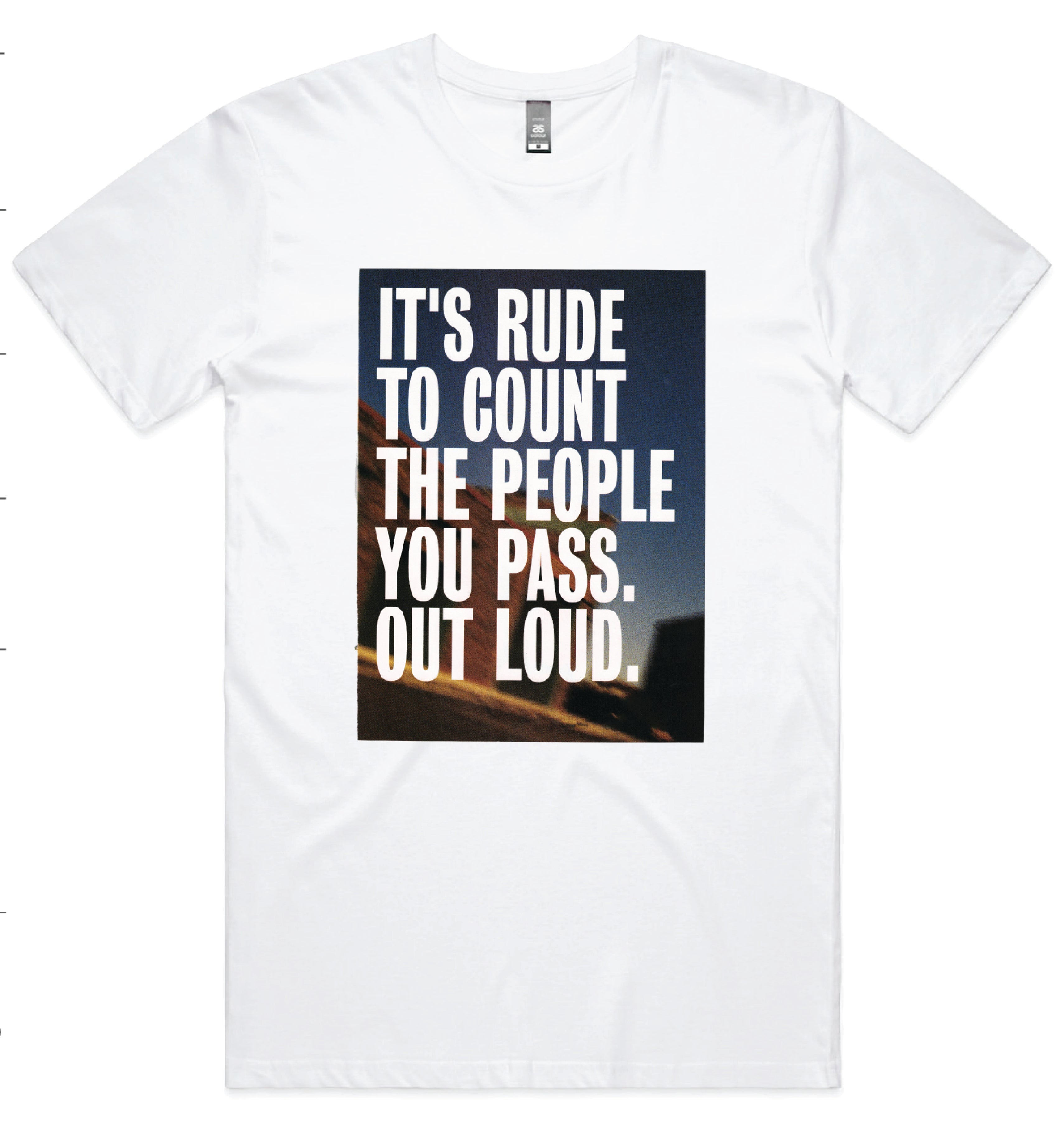 Run Spesh Old Ad Tee - It's Rude to Count the People you Pass - Frontrunner Colombo