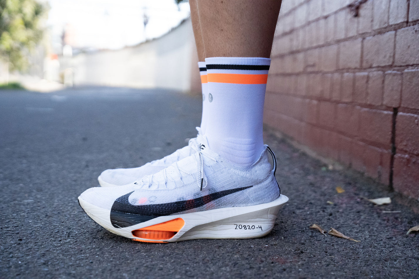 SHYU Racing Half Crew - White/Orange/Black - Frontrunner Colombo