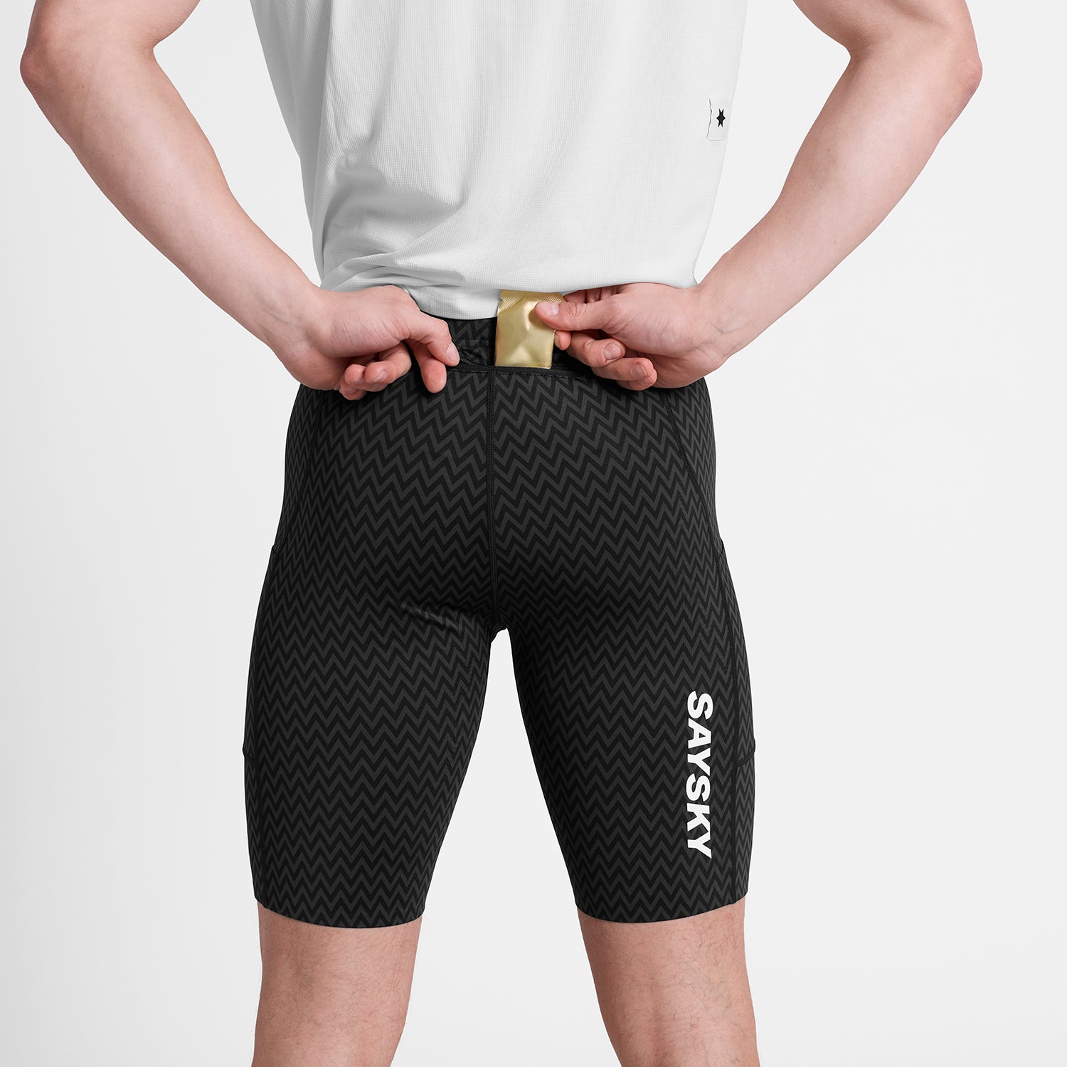 Saysky Zig Zag Combat+ Short Tights 9" Mens Black Zig Zag - Frontrunner Colombo