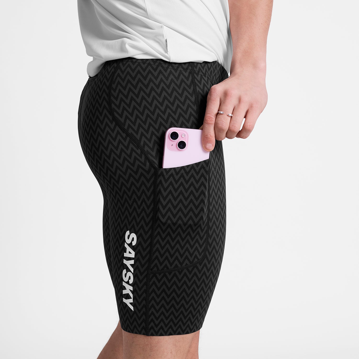 Saysky Zig Zag Combat+ Short Tights 9" Mens Black Zig Zag - Frontrunner Colombo