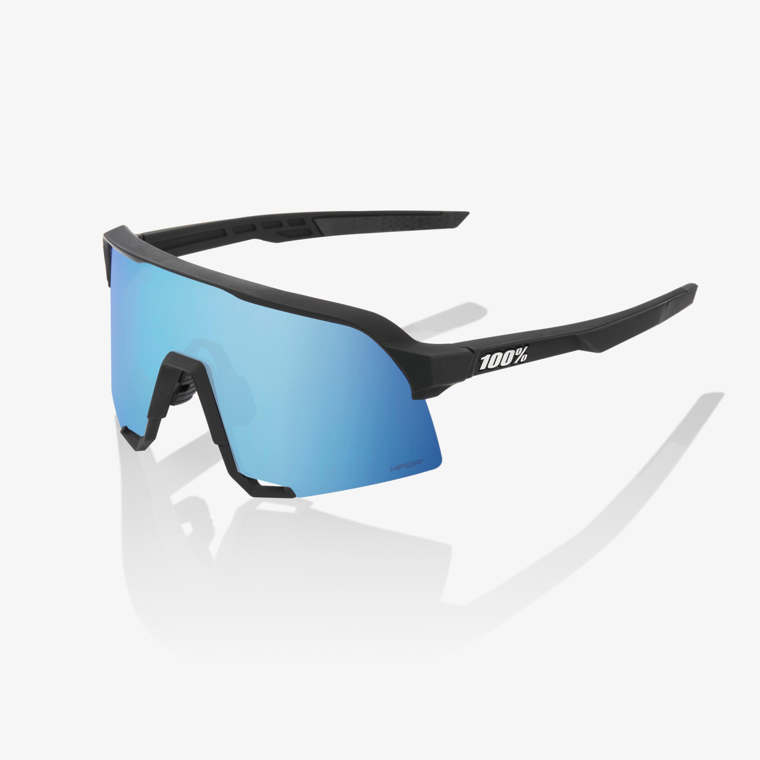 100% S3 - Matte Black - Hiper Blue Mirror - Frontrunner Colombo