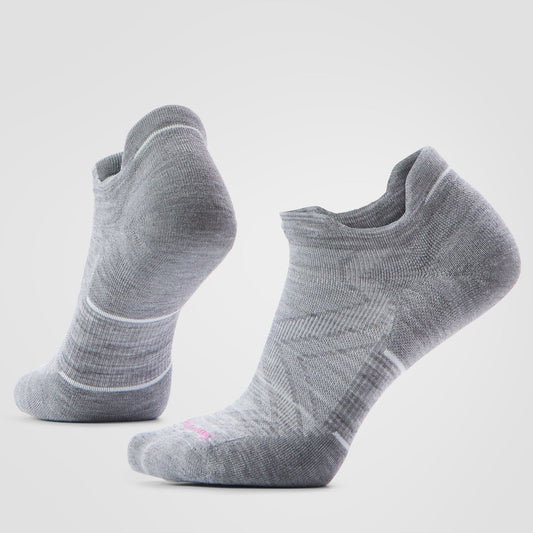 Smartwool Run Targeted Cushion Low Ankle Womens - Light Gray/White - Frontrunner Colombo