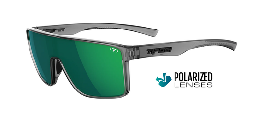 Tifosi Sanctum Crystal Smoke with Green Mirror Polarized lens
