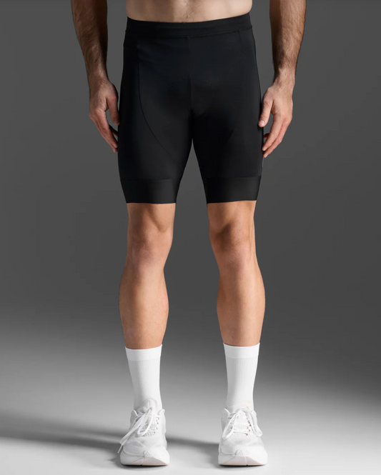 2XU Aero Tri 9 Inch Shorts (Mens) Black/White - Frontrunner Colombo