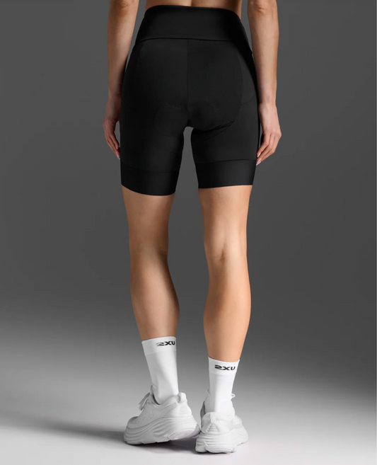 2XU Aero Tri 7 Inch Shorts (Womens) Black/White - Frontrunner Colombo