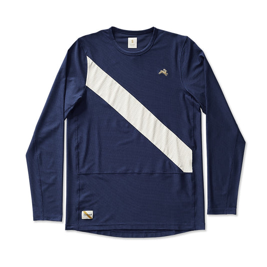 Tracksmith Van Cordlandt Long Sleeve Mens - Navy/Ivory - Frontrunner Colombo