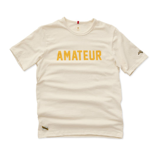 Tracksmith Grayboy Amateur Tee Unisex - Ivory/Yellow - Frontrunner Colombo