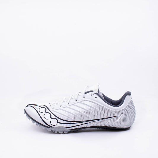 Saucony Spitfire 5 (D Standard) Men's White/Carbon - Frontrunner Colombo