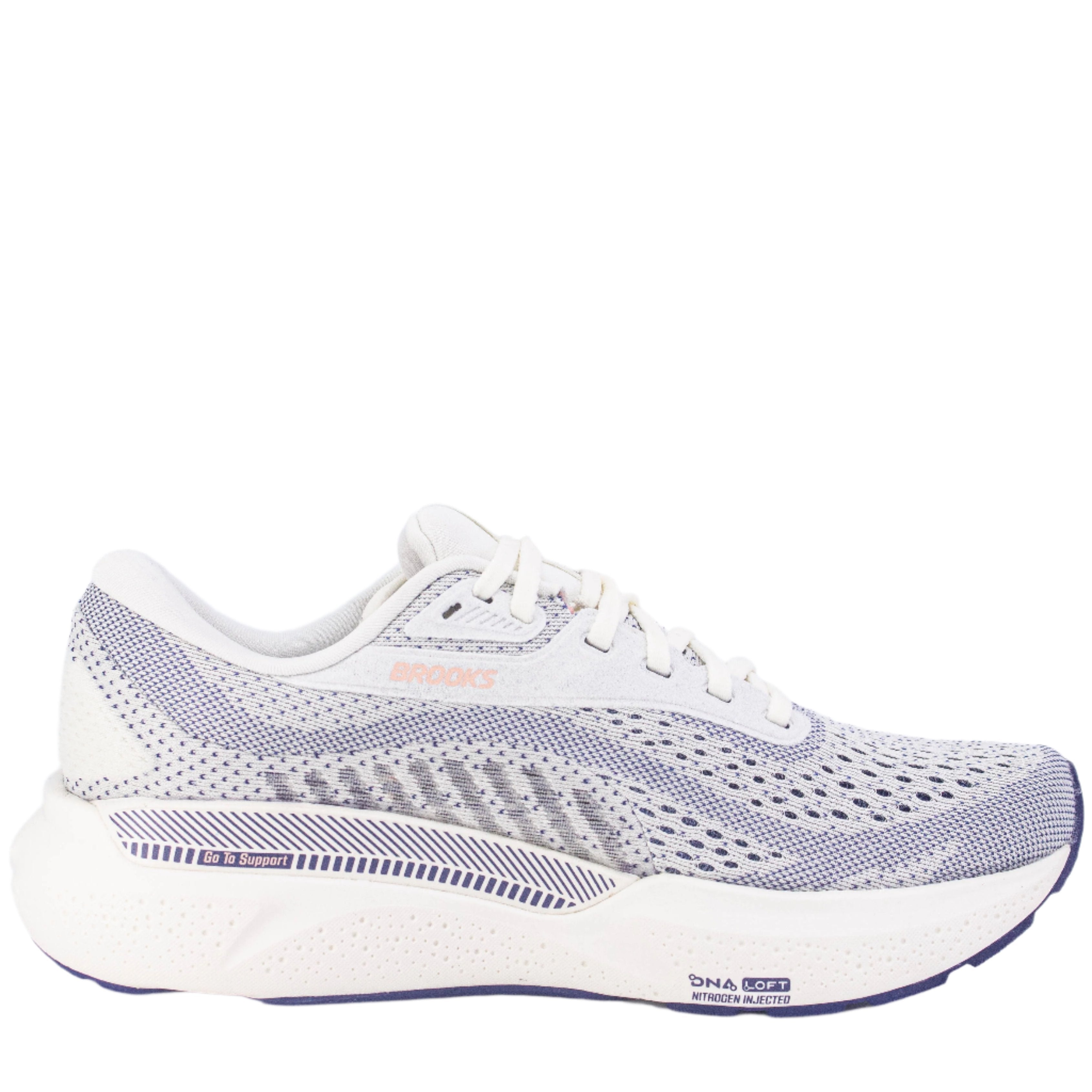 Brooks Adrenaline GTS 24 (B Standard) Womens Grey/Blue Ribbon/Peach - Frontrunner Colombo