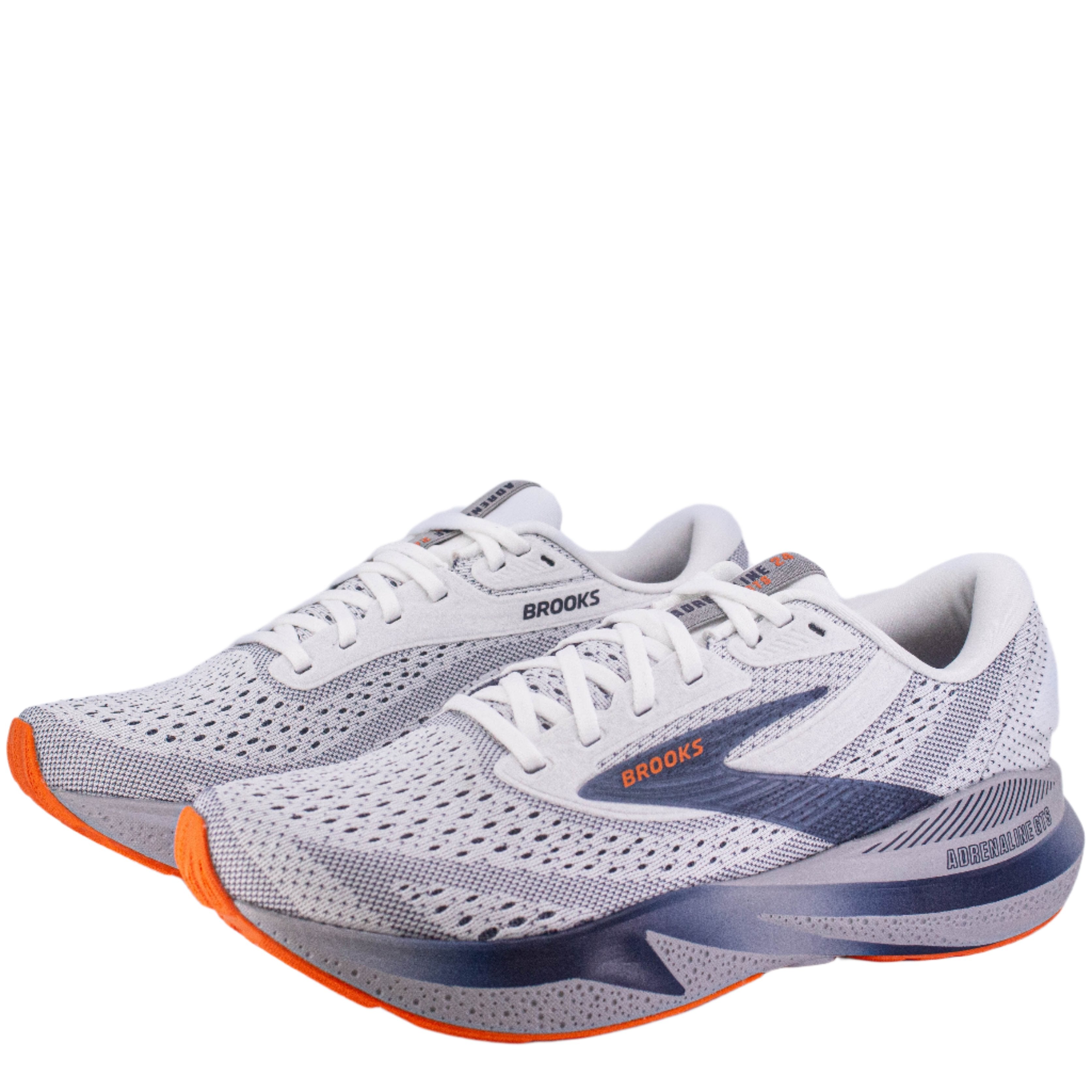 Brooks Adrenaline GTS 24 (D Standard) Mens White/Peacoat/Alloy - Frontrunner Colombo