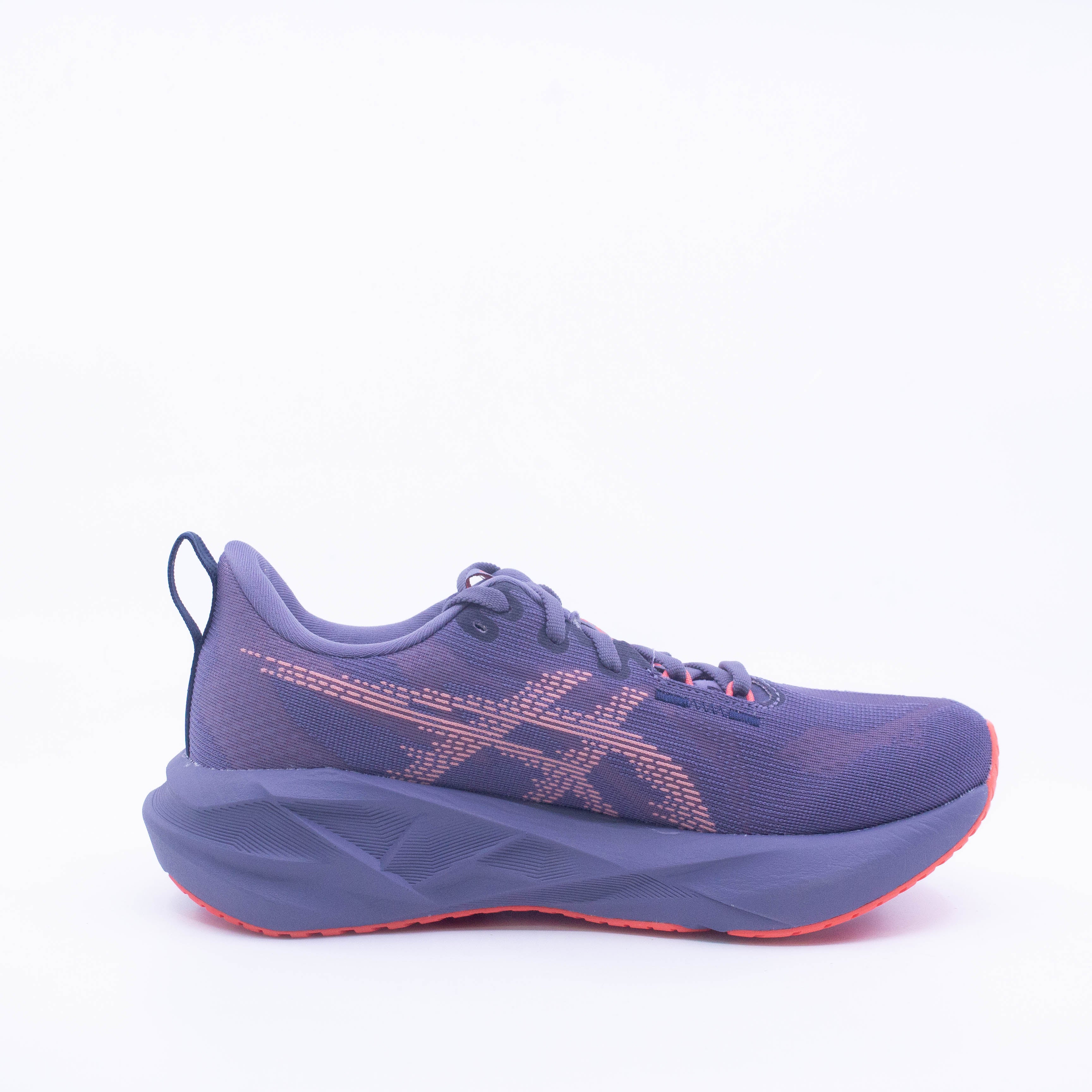 Asics Novablast 5 (B Standard) Womens Greyish Purple/Coral Reef - Frontrunner Colombo