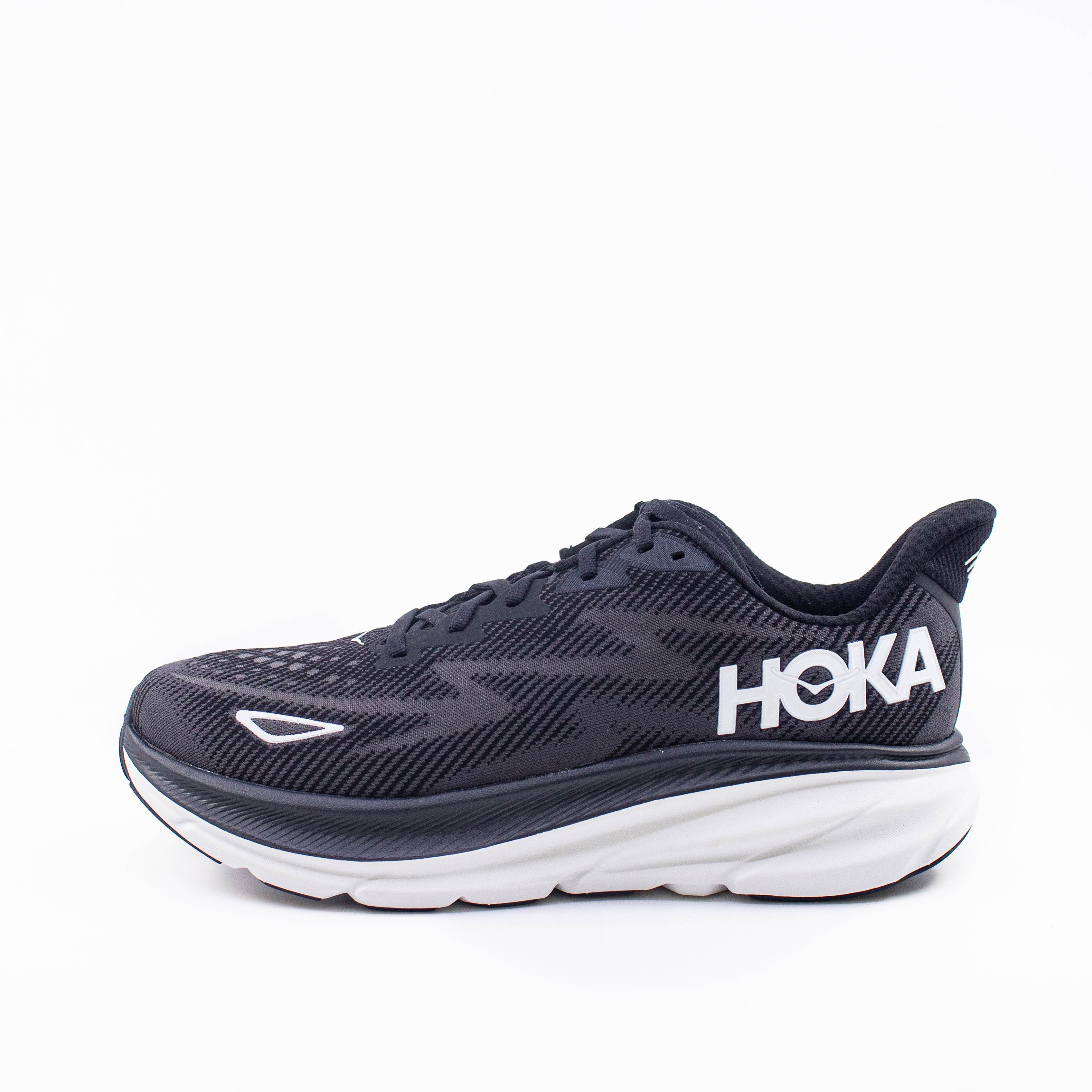Hoka Clifton 9 (B Standard) Womens Black/White - Frontrunner Colombo