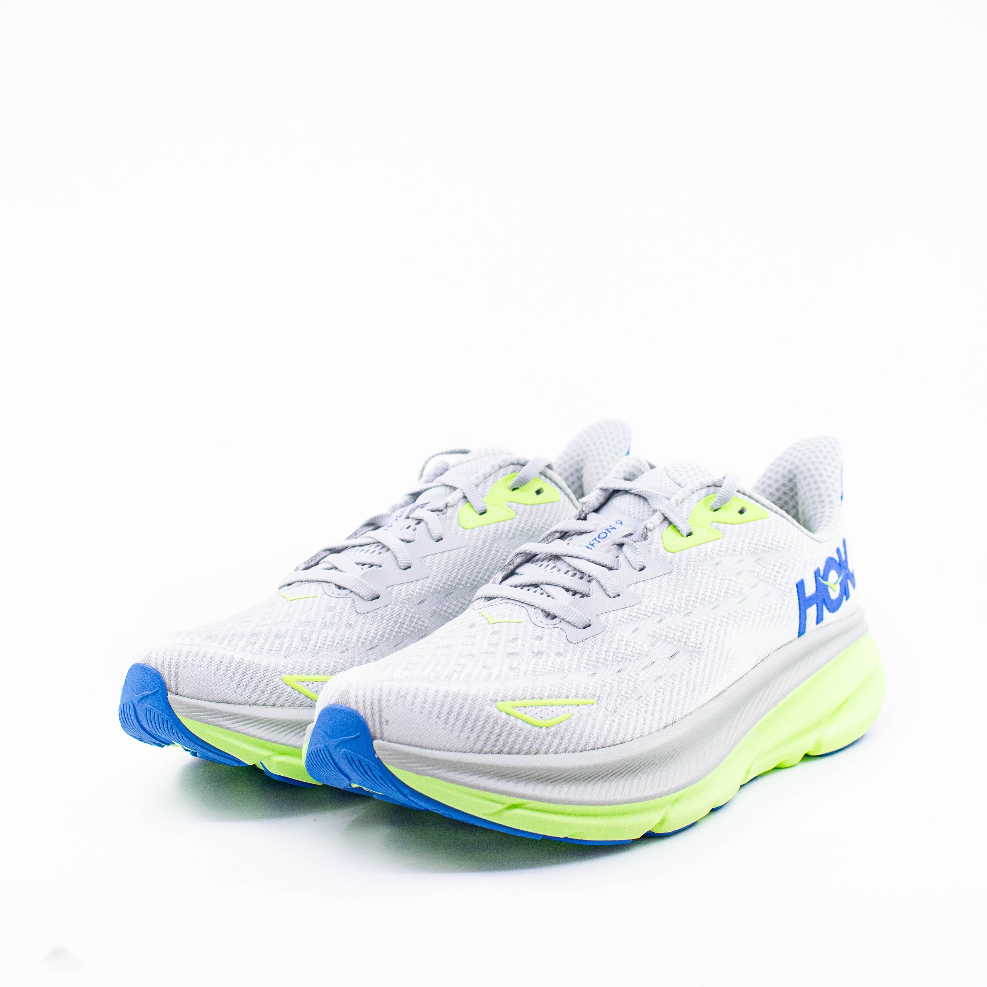 Hoka Clifton 9 (2E Wide) Mens Stardust/Electric Cobalt - Frontrunner Colombo