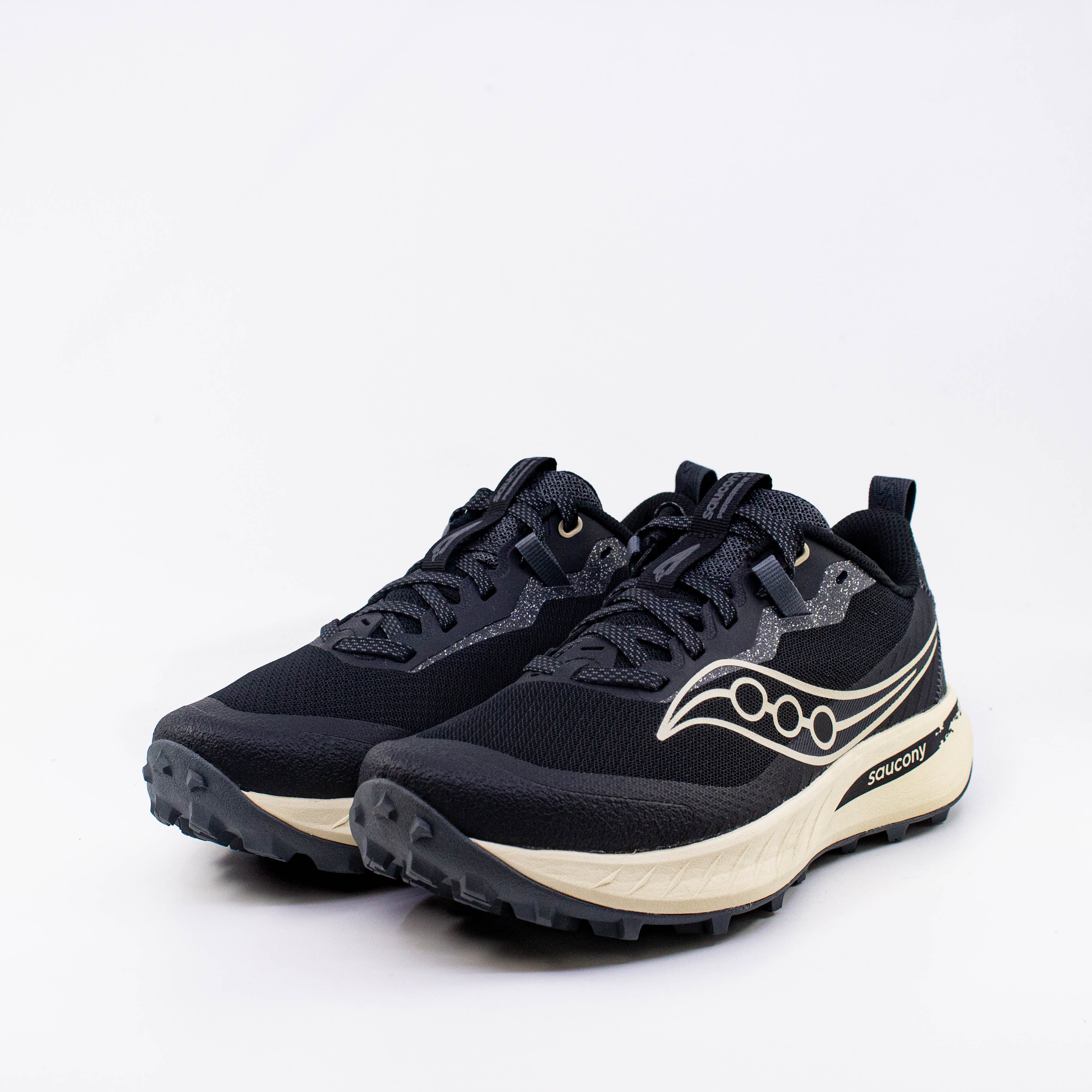Saucony Peregrine 15 (D Wide) Womens Black/pearl - Frontrunner Colombo