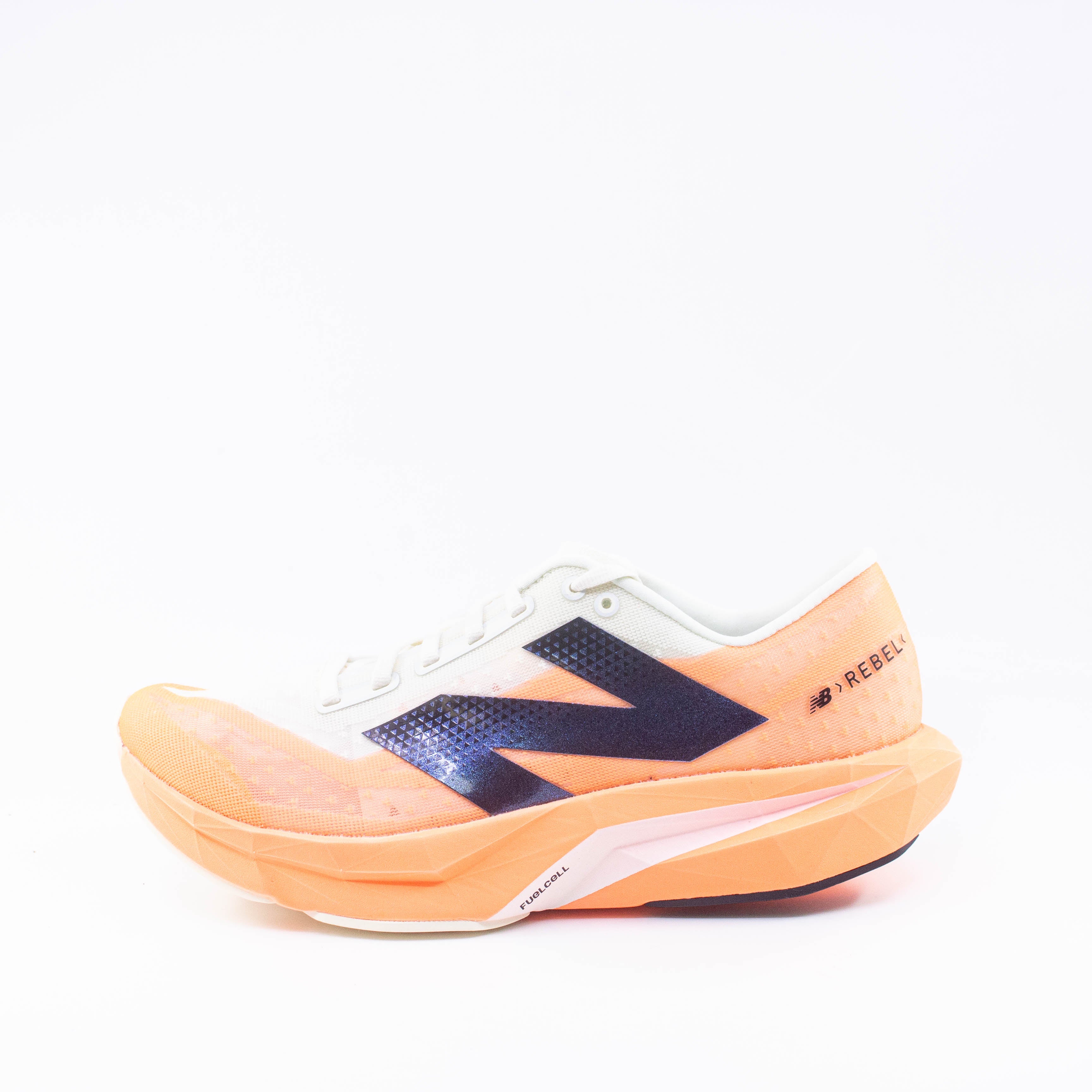 New Balance Fuelcell Rebelv4 (B Standard) Womens Hot Mango with Angora and Black - Frontrunner Colombo