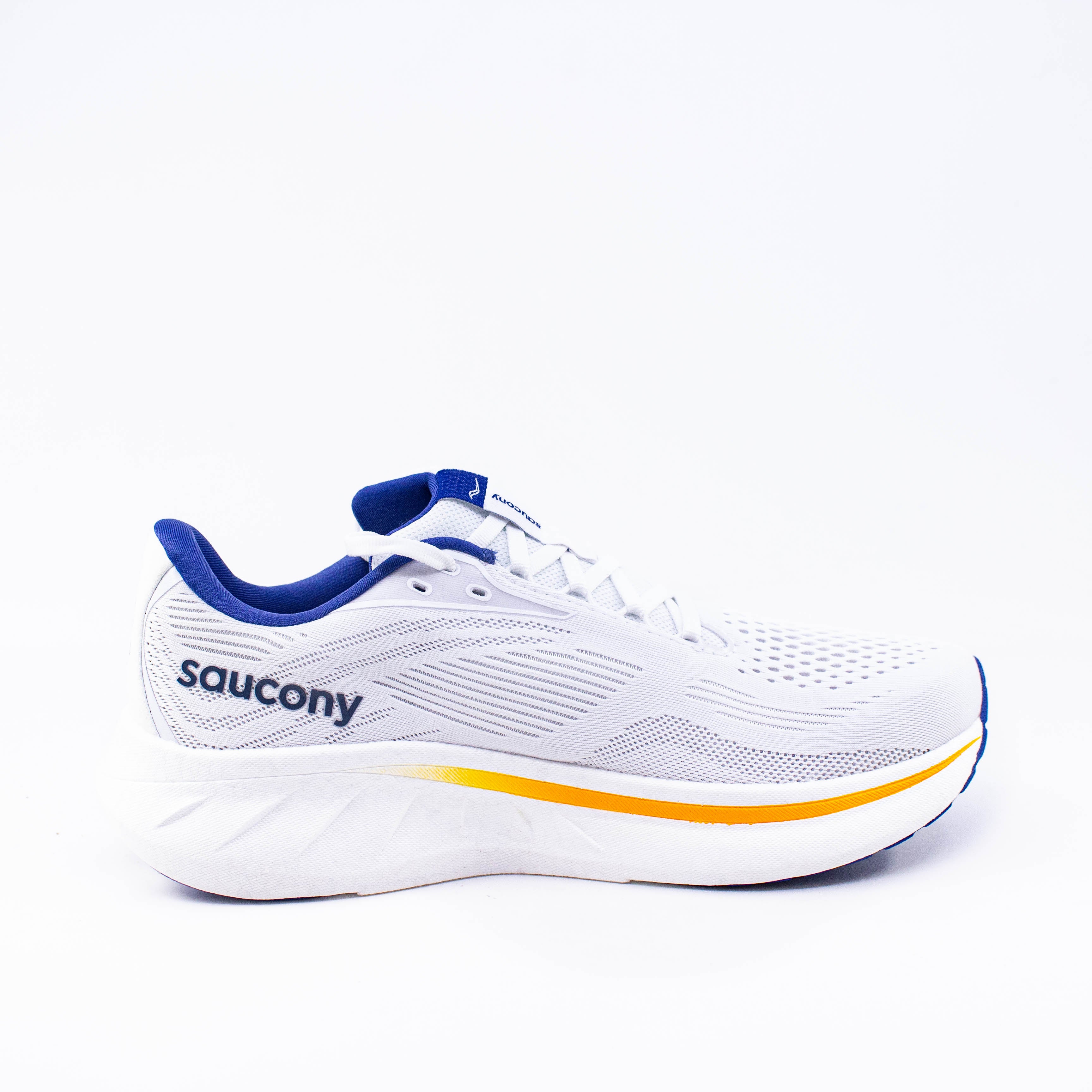 Saucony Ride 18 (D Standard) Mens White/Azurite - Frontrunner Colombo