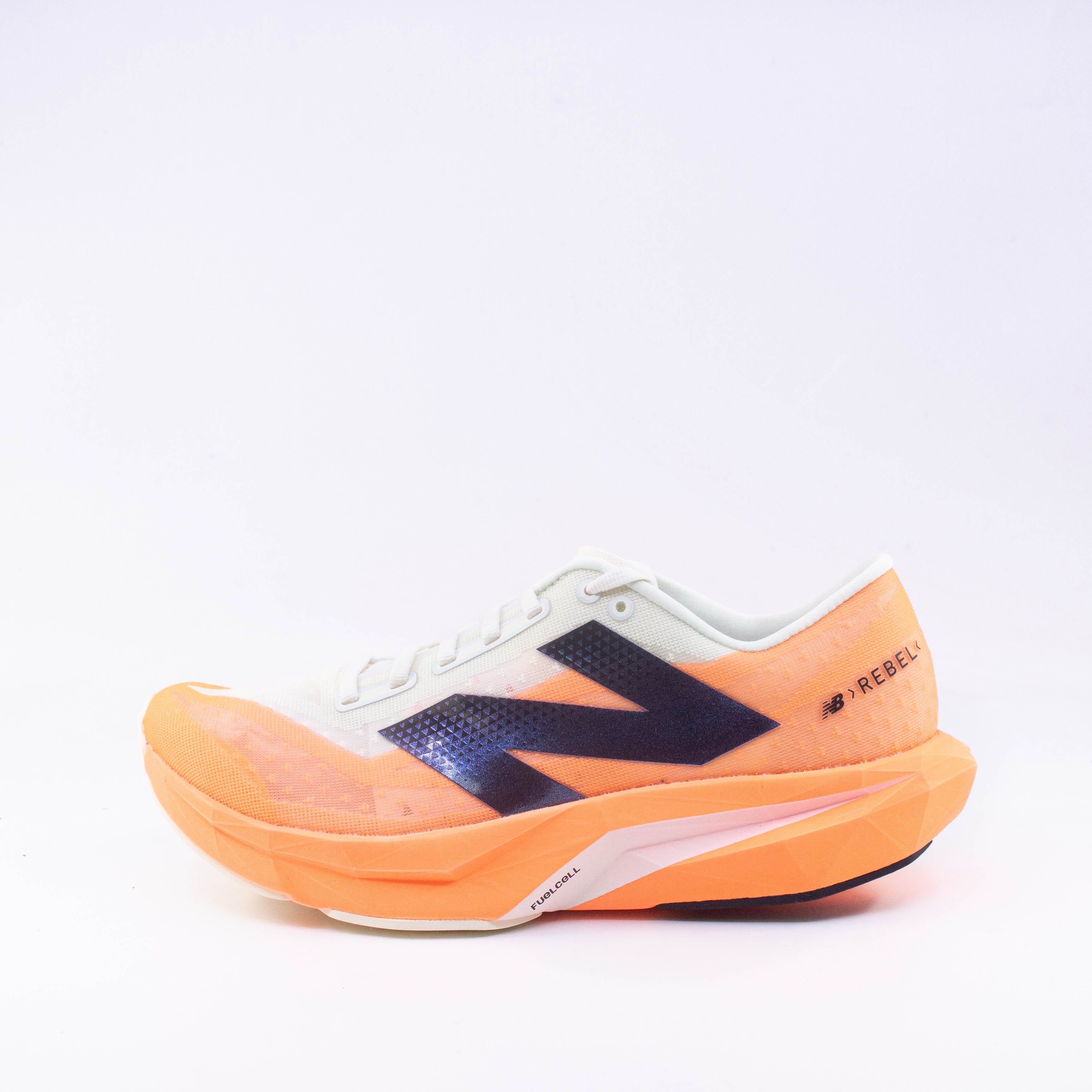 New Balance Fuelcell Rebelv4 (B Standard) Womens Hot Mango with Angora and Black - Frontrunner Colombo