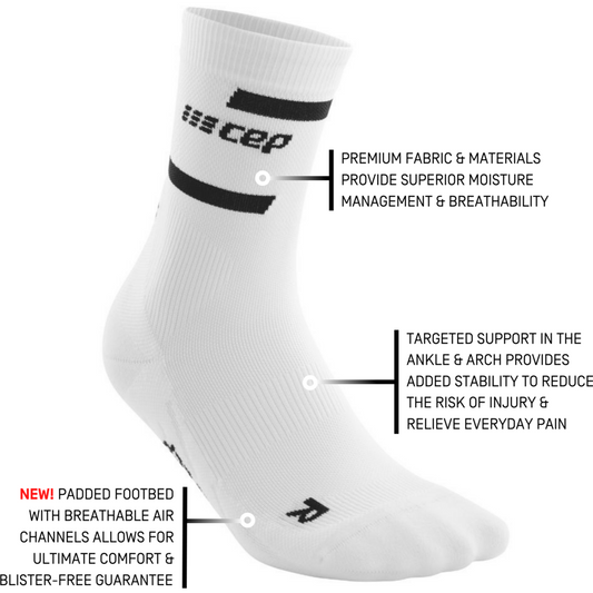 CEP The Run Compression Mid Cut Socks 4.0 (Mens) - Frontrunner Colombo