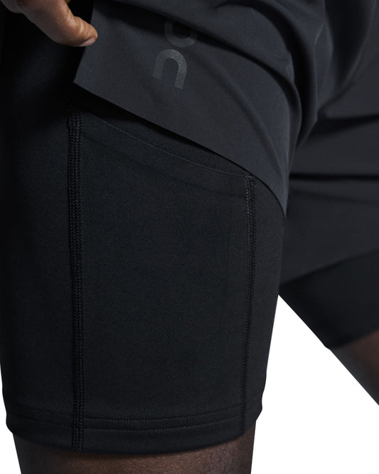 On 5" Performance 2/1 Shorts (Mens) Black - Frontrunner Colombo