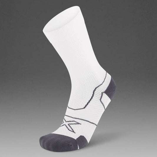 2XU Vectr Cushion Crew White/Grey Sock - Frontrunner Colombo