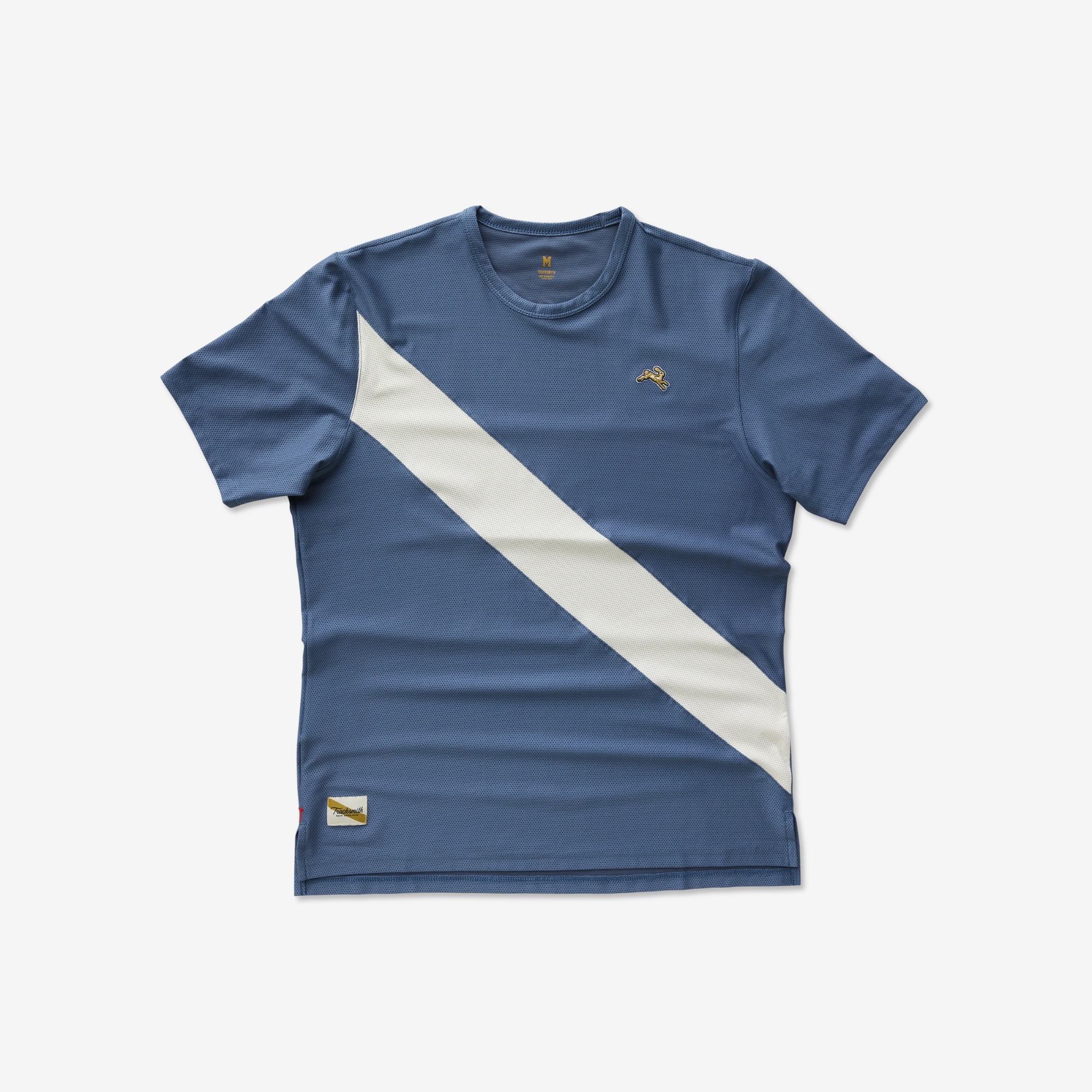 Tracksmith Van Cortlandt Tee Mens Bering Sea/Ivory - Frontrunner Colombo