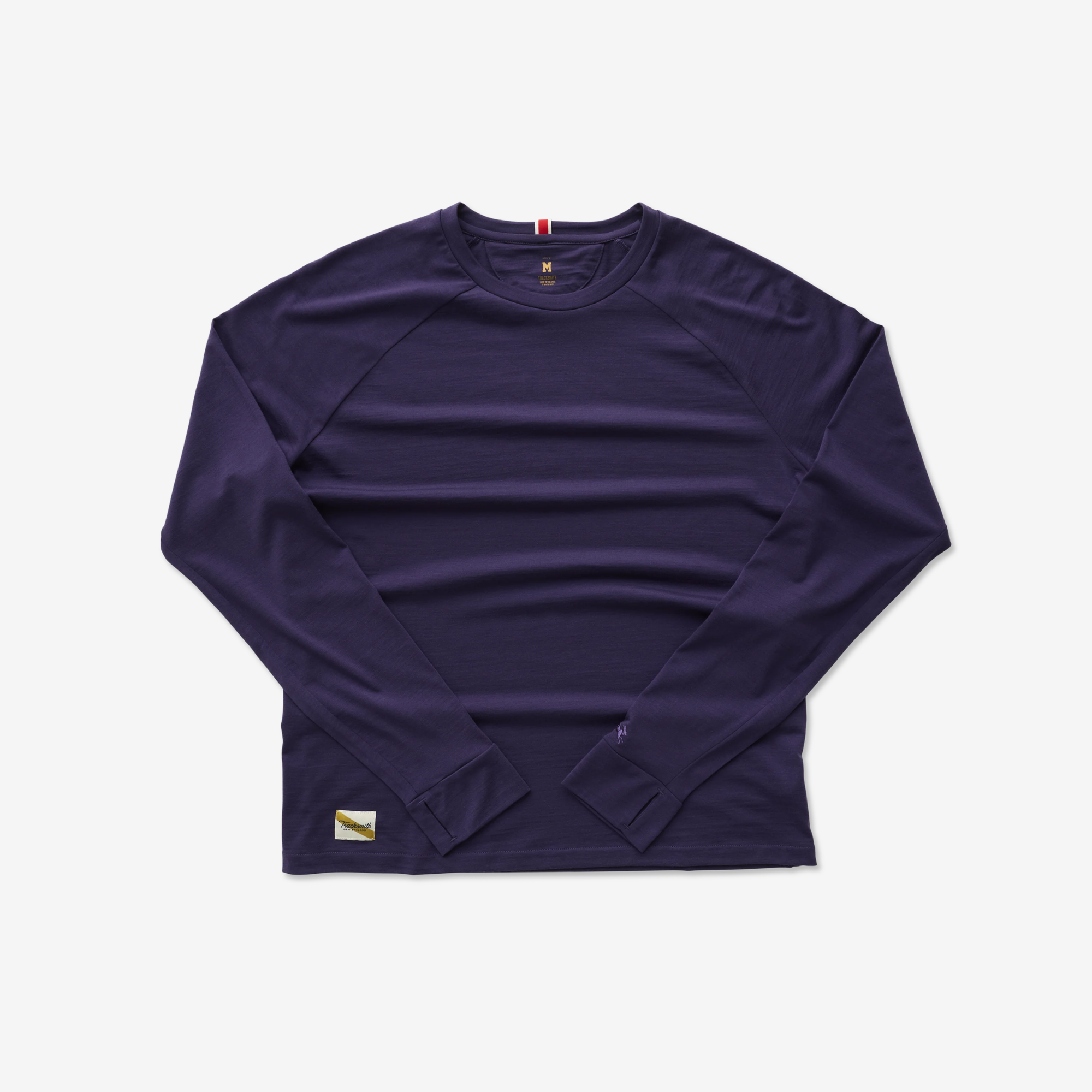 Tracksmith Harrier Long Sleeve Mens Purple Velvet - Frontrunner Colombo