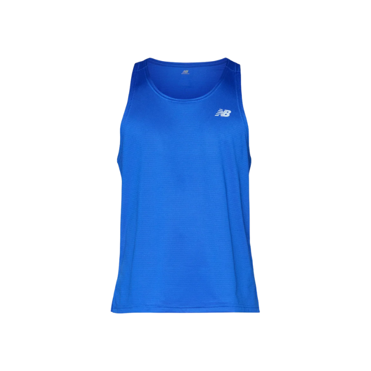 New Balance Athletics Tank Mens Blue Gemstone Heather - Frontrunner Colombo