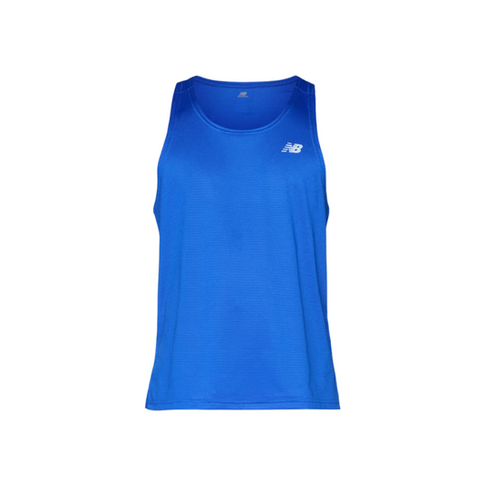New Balance Athletics Tank Mens Blue Gemstone Heather - Frontrunner Colombo