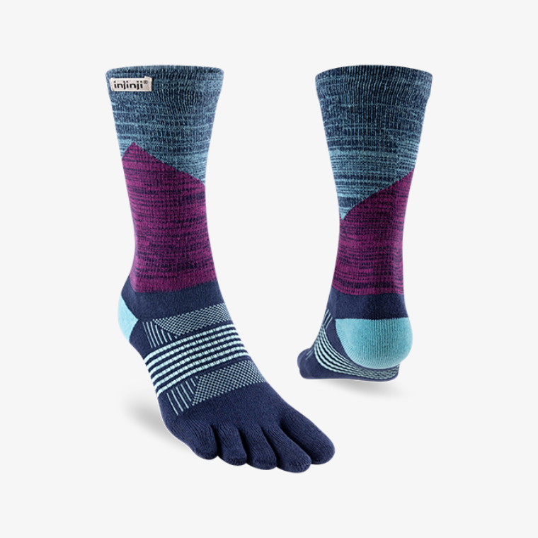 Injinji Trail Women's Specific Midweight Crew - Twilight - Frontrunner Colombo
