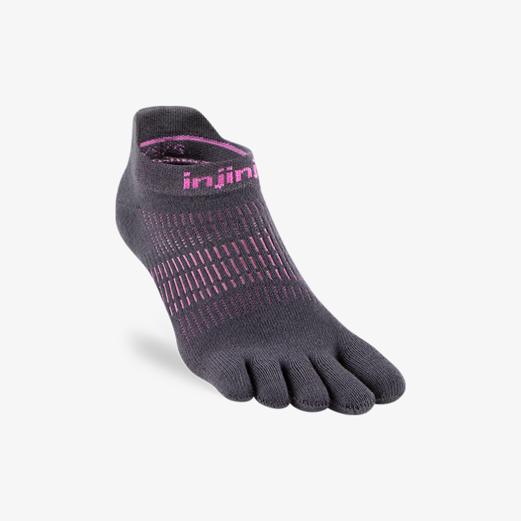 Ininiji Womens Run Lightweight No-Show Charcoal - Frontrunner Colombo
