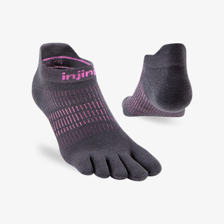 Ininiji Womens Run Lightweight No-Show Charcoal - Frontrunner Colombo