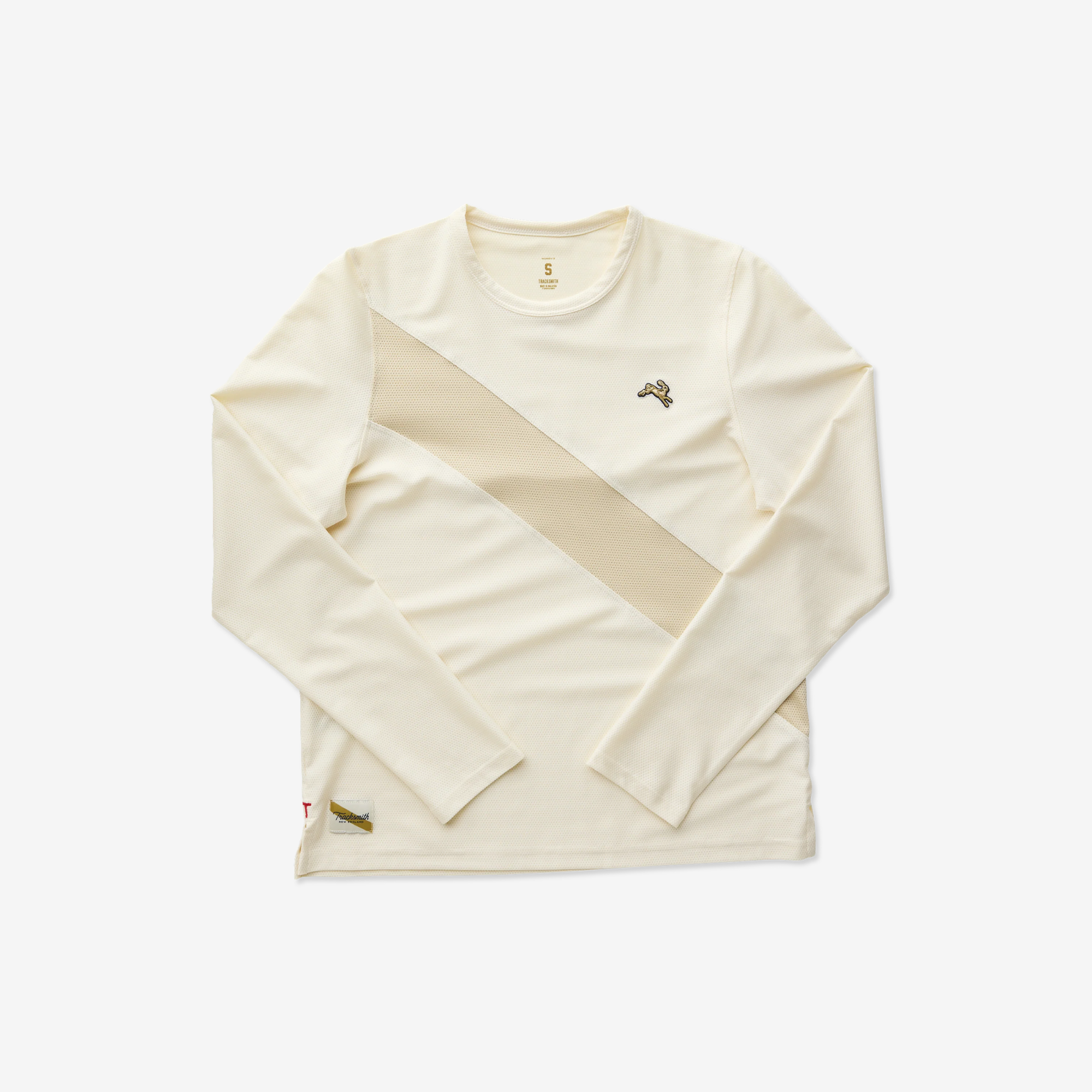 Tracksmith Van Cortlandt Long Sleeve Womens Ivory/Brown Rice - Frontrunner Colombo