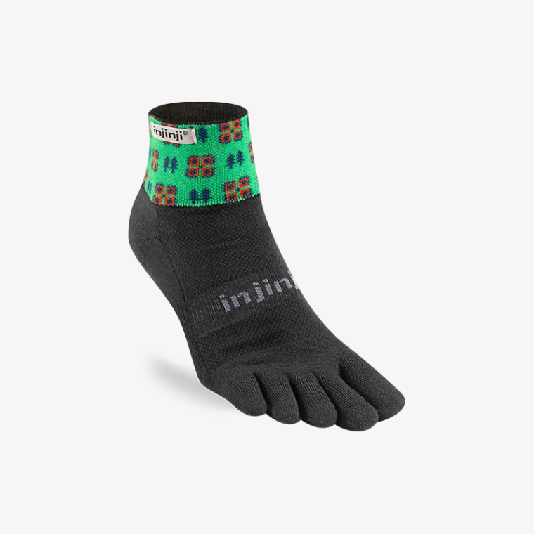 Injinji Artist Designed Mens Mini-Crew Evergreen - Frontrunner Colombo