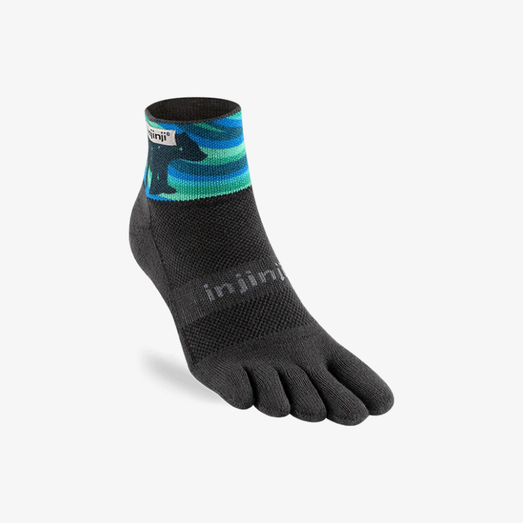 Injinji Artist Designed Mens Trail Mini-Crew Aurora - Frontrunner Colombo