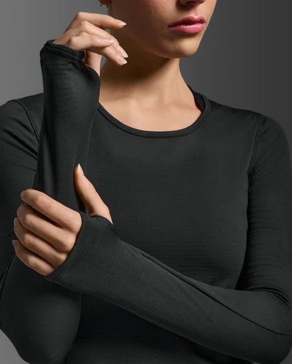2XU Ignition Grid Base Layer L/S Womens Black - Frontrunner Colombo
