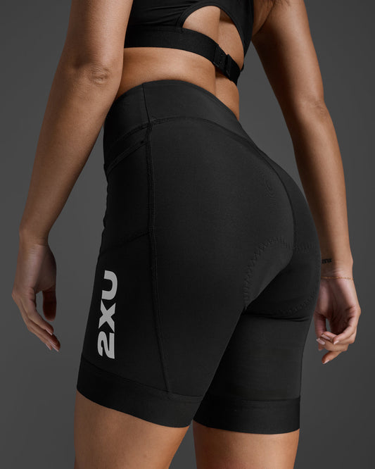 2XU Core Tri 6 Inch Shorts Womens Black/White - Frontrunner Colombo