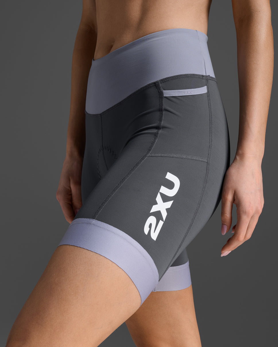 2XU Core Tri 6 Inch Shorts Womens Digital Lilac/Turbulence - Frontrunner Colombo