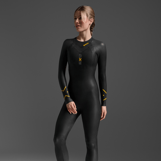 2XU Propel P:1 Wetsuit Womens - Black/Ambition - Frontrunner Colombo