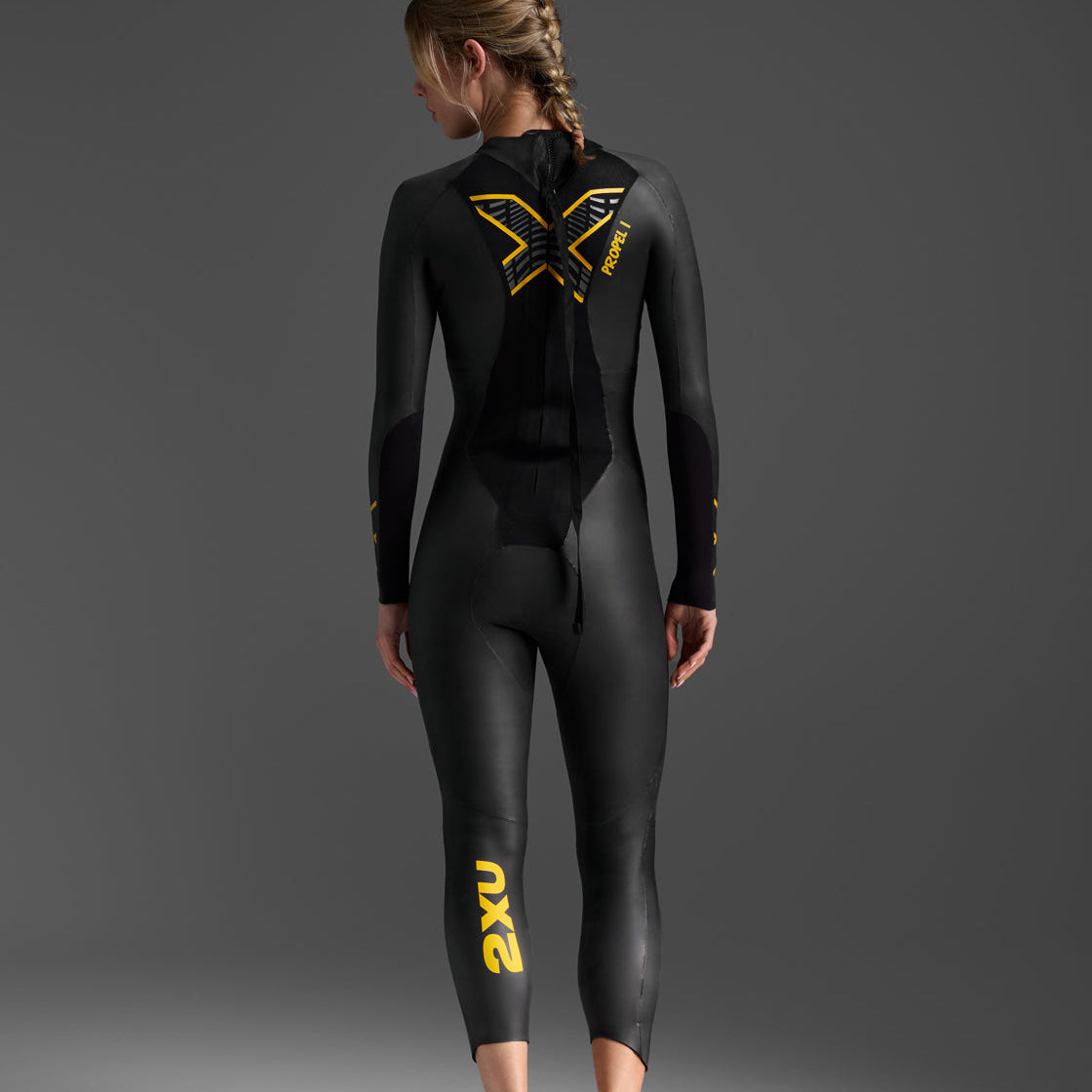 2XU Propel P:1 Wetsuit Womens - Black/Ambition - Frontrunner Colombo