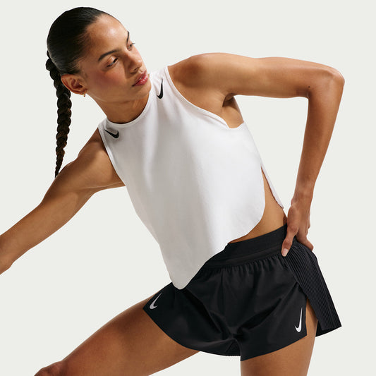 Nike AeroSwift Womens Mid-Rise 3" Running Shorts - Black - Frontrunner Colombo