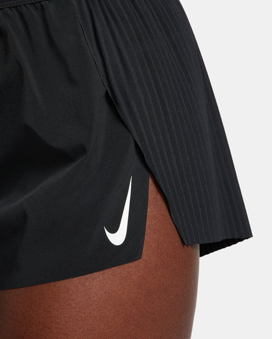 Nike AeroSwift Womens Mid-Rise 3" Running Shorts - Black - Frontrunner Colombo
